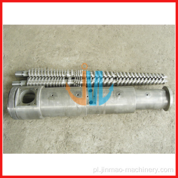 51/105 Podwójny stożkowy cylinder śrubowy do rur PVC